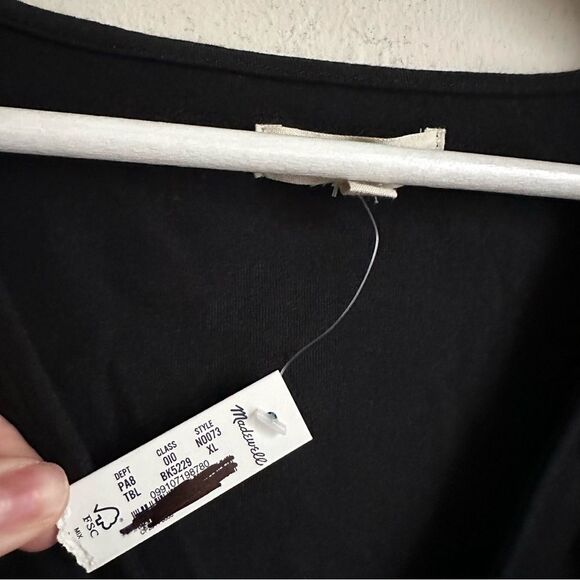 NWT Madewell Twist-Front Long-Sleeve Tee no073 size XL - Picture 7 of 10